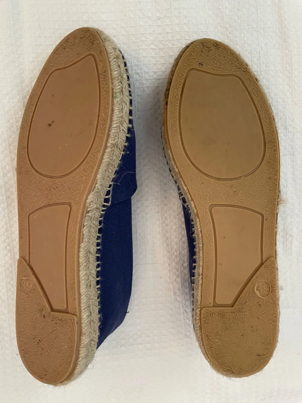 Biankina Navy Canvas Espadrille Flats